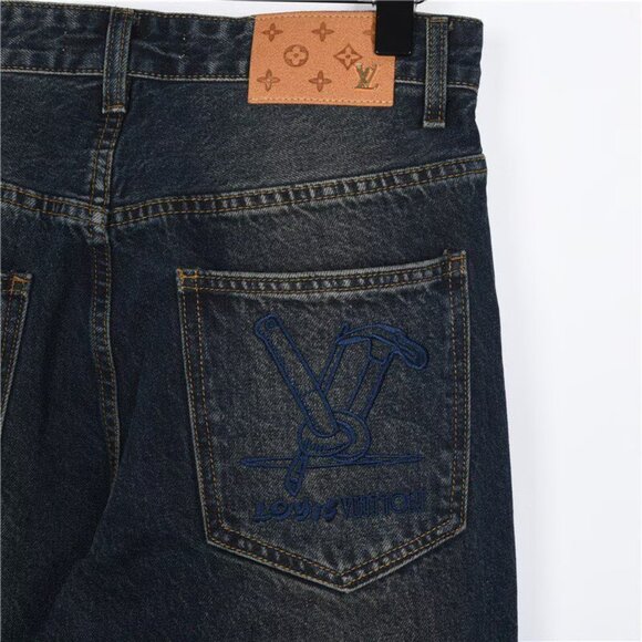 LOUIS VUITTON tool embroidered jeans s - Picture 7 of 9